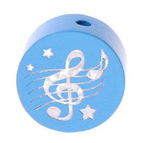 Motif bead disc clef glitter 'sky blue' 210 in stock 